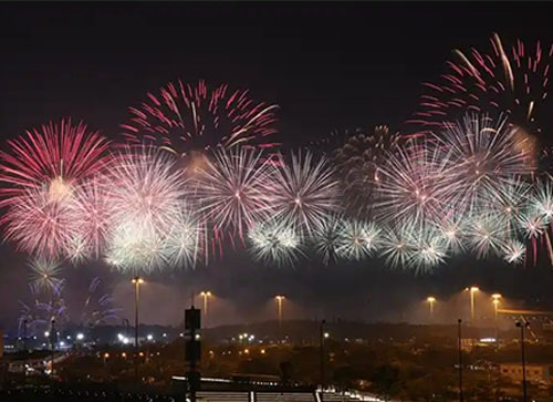 蒙山县焰火晚会